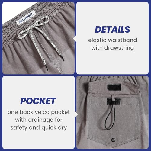 Image of maamgic Mens 7 inch Stretch Swim Trunks Quick Dry Mesh Lining Swimwear Bathing Suits