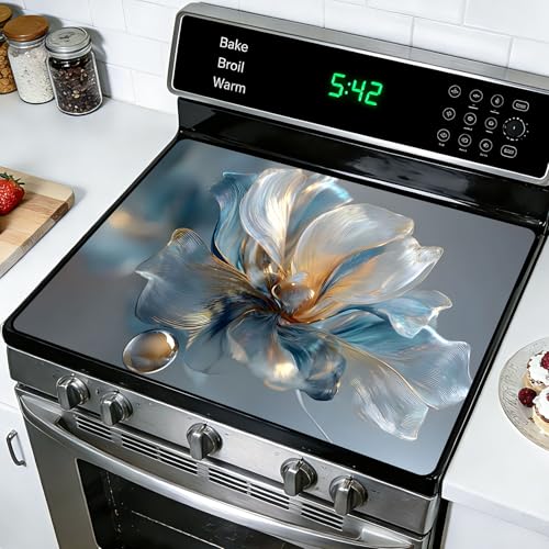 Image of Stove Guard Mat for Electric Stoves -Heat-Resistant Protector, Non-Slip Kitchen Counter Mat Stylish Kitchen Decor (Flower C)