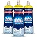 Finish Abrillantador Lavavajillas, vajilla seca, brillante y sin marcas - Pack de 3 unidades x 800 ml - 600 lavados