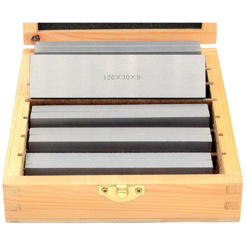 Jeu de cales de fraisage par paire au pas de 5 mm - Section L x l : 160 x 8 mm, Hauteur 10 à 40 mm
