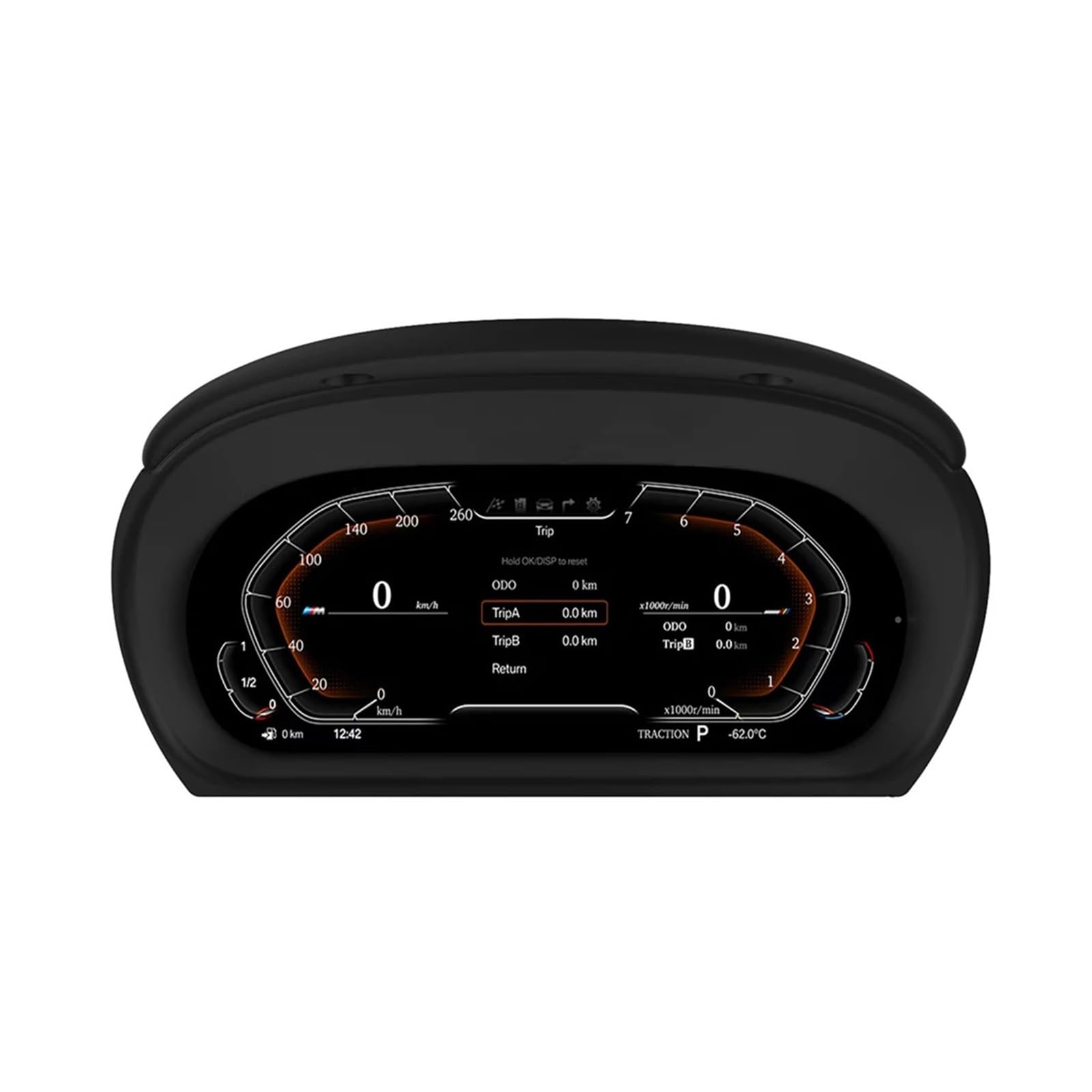 Cruscotto LCD automatico 1920 * 720 compatibile con BMW Serie 3 E90 E91 E92 2005 6 7 8 9 10 11 12 anni Pannello virtuale della cabina di pilotaggio Snelheidsmeter per