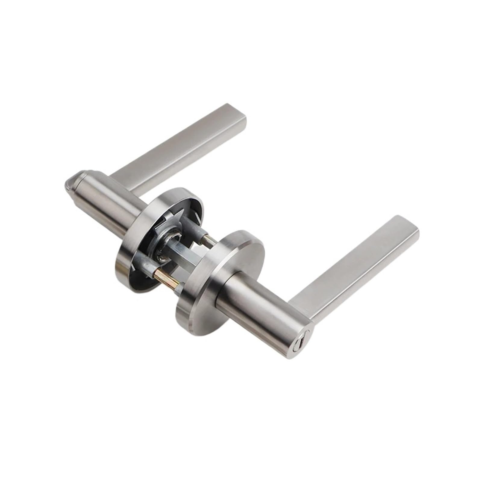 Indoor door lock with key single tongue silent handle(Brushed-with key)