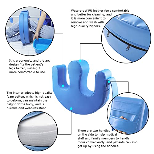 Voonke Bedridden Patient Turning Device-Multifunctional Turning Pillow Pu Leather Anti-Bedsore Waterproof Paralyzed Bed Shift Nursing Products Helping The Elderly Turn Over Pillow(Blue) #TOP4