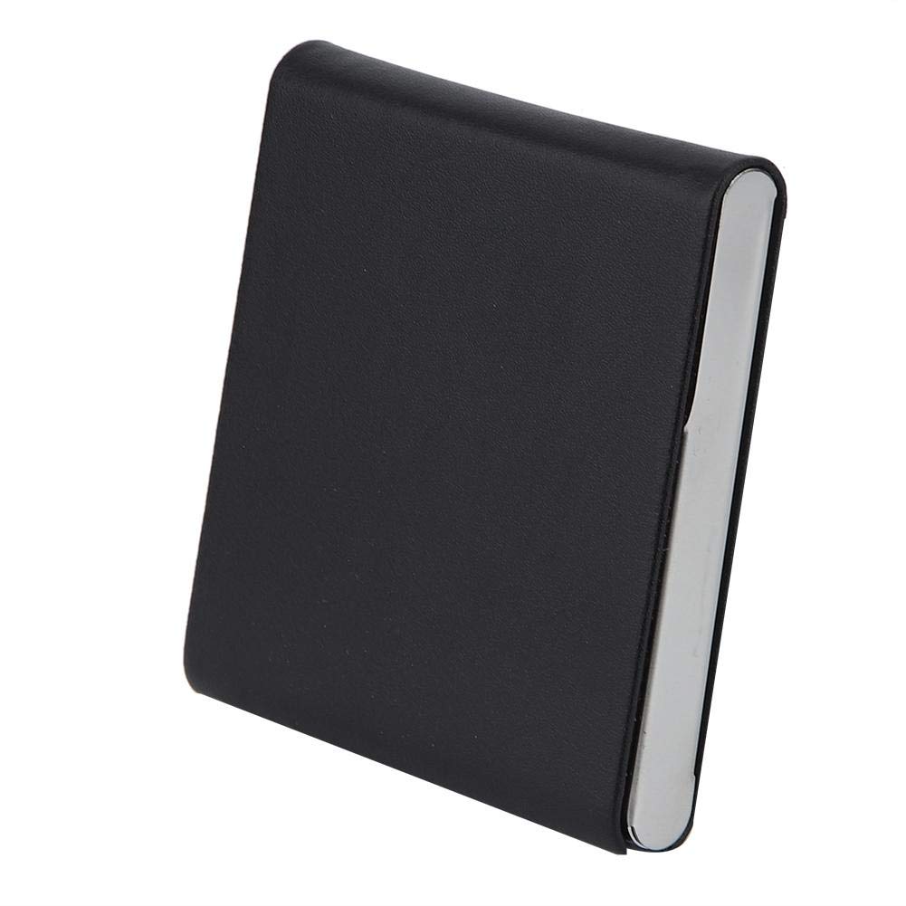 VIFER Cigarette Case Small Size PU Leather Cigarette Case Storage Box for All Cigarettes 10pcs (Black)