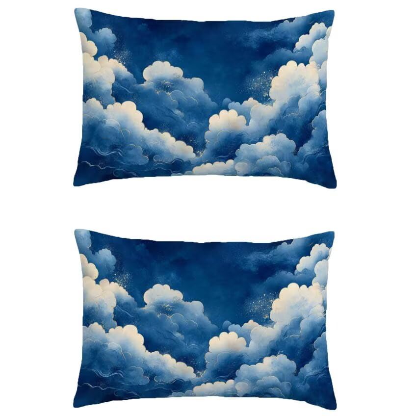 Housse de coussin bleu marine 80x100 cm pour votre salon de jardin extérieur