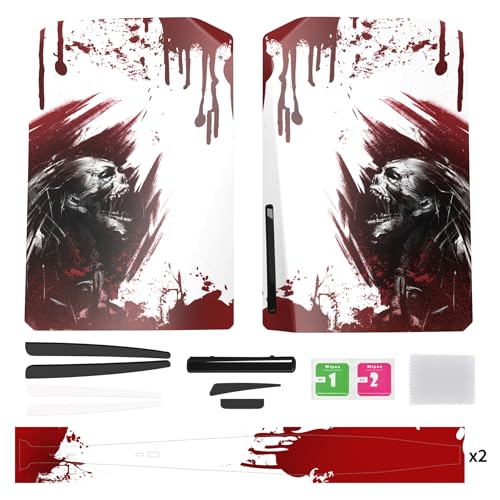 eXtremeRate eXcover Blood Zombie Top Bottom Cover Compatible with ps5 Console Disc Edition, Replacement Faceplate Backplate Shell Skin Compatible with ps5 Disc Version Console by eXtremeRate - Used condition - Image 2