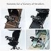 MTRSUE Universal Snack Tray for Stroller, Partition Storage Child Tray with Adjustable Clip Fits Most Types of Strollers with Armrests, Grey