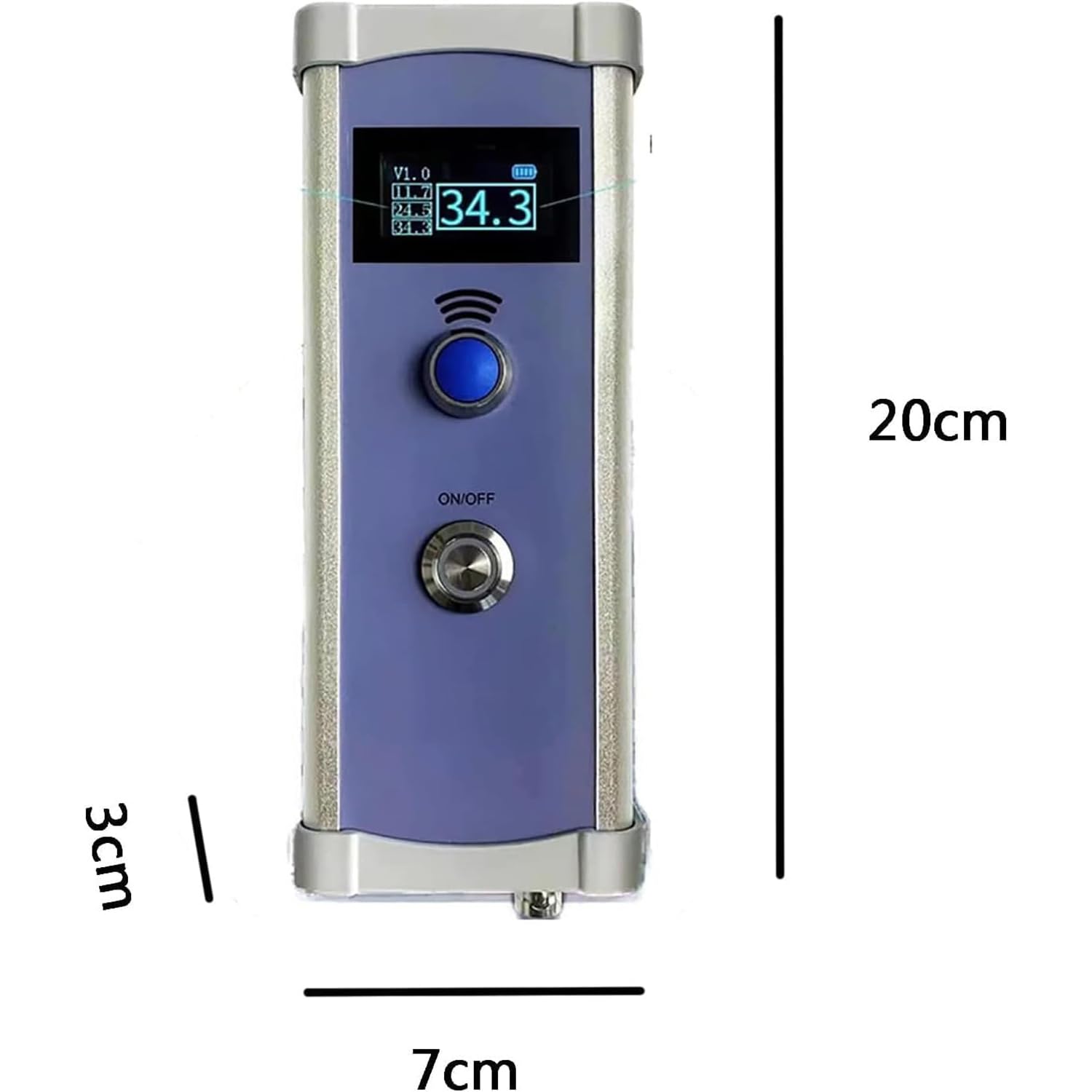 Medidor Veterinario De Grosor De La Grasa Dorsal, Medidor De Grasa Dorsal Para Cerdos De Granja Con Pantalla LCD De 1,3 Pulgadas, Rango De Medición De 4 a 40 Mm, Indicación De 3 Capas De Grasa Dorsal