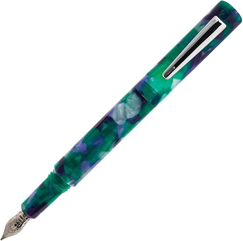 MONTEVERDE USA MVP Pluma Estilográfica - Cartucho, Cuentagotas (Verde Abstracts) - Omniflex Nib