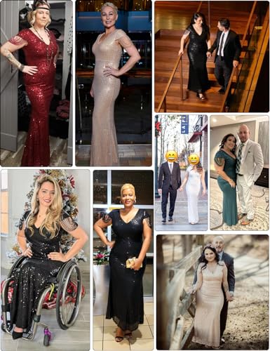 Women's V Neck Sequin Formal Evening Dress Tassel Bead Sleeve Mermaid Long Gown 1920S Party Maxi Military Dress2