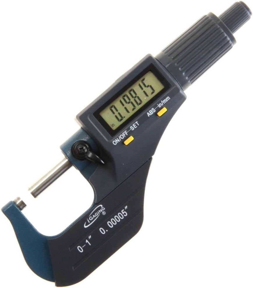 iGaging 0-1 Digital Electronic Micrometer w/Large Display Inch/Metric by iGaging