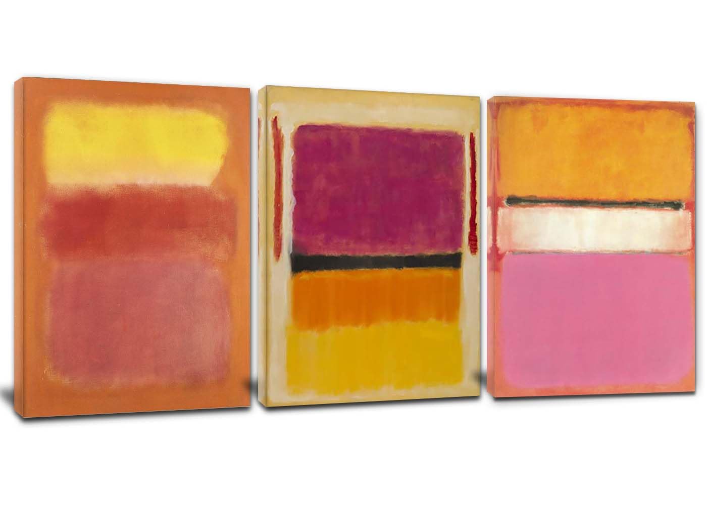 Amazon.co.jp: 3 piece Marks Rothkoアートパネル油絵風景画複製有名な 