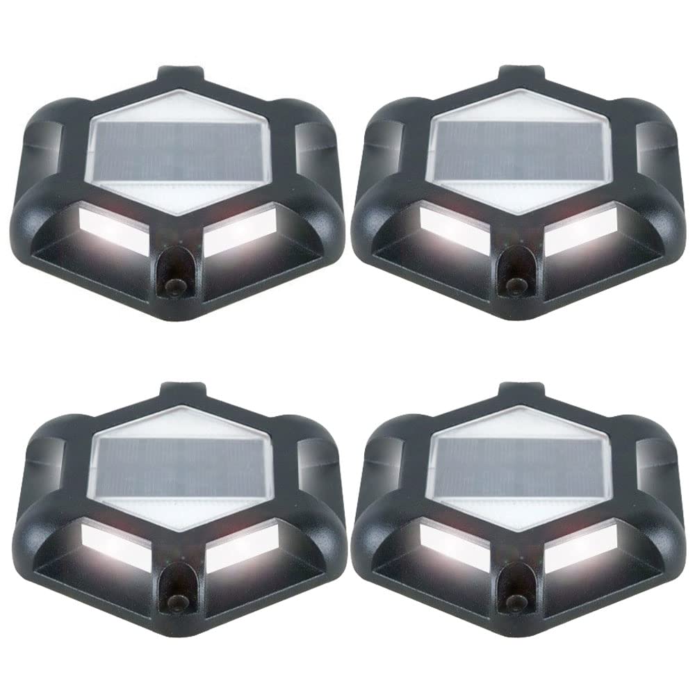 FYZDLAOR Solar Inground Lights, IP65 Waterproof Outdoor Lawn Deck Lights, Garage Wall Foot Step Lights, LED Inground Lights（Warm White/Daylight White）
