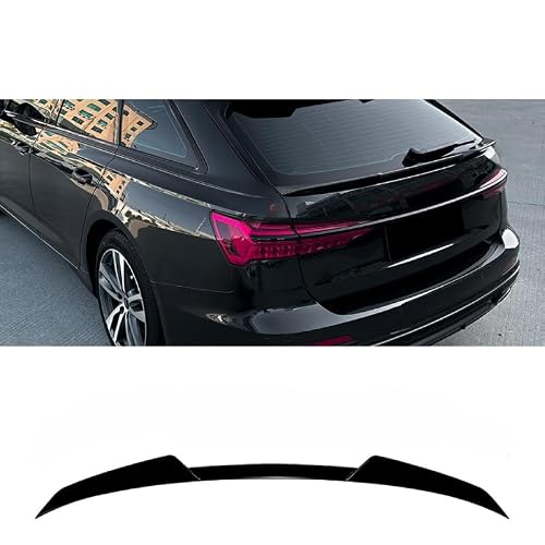 FJINQIANG Car Spoiler Rear for Audi A6 C8 Avant Allroad 2019-2024, Sedan Rear Trunk Boot Lip Wing Spoiler, Rear Wing Spoiler Trim Cover,Glossy Black