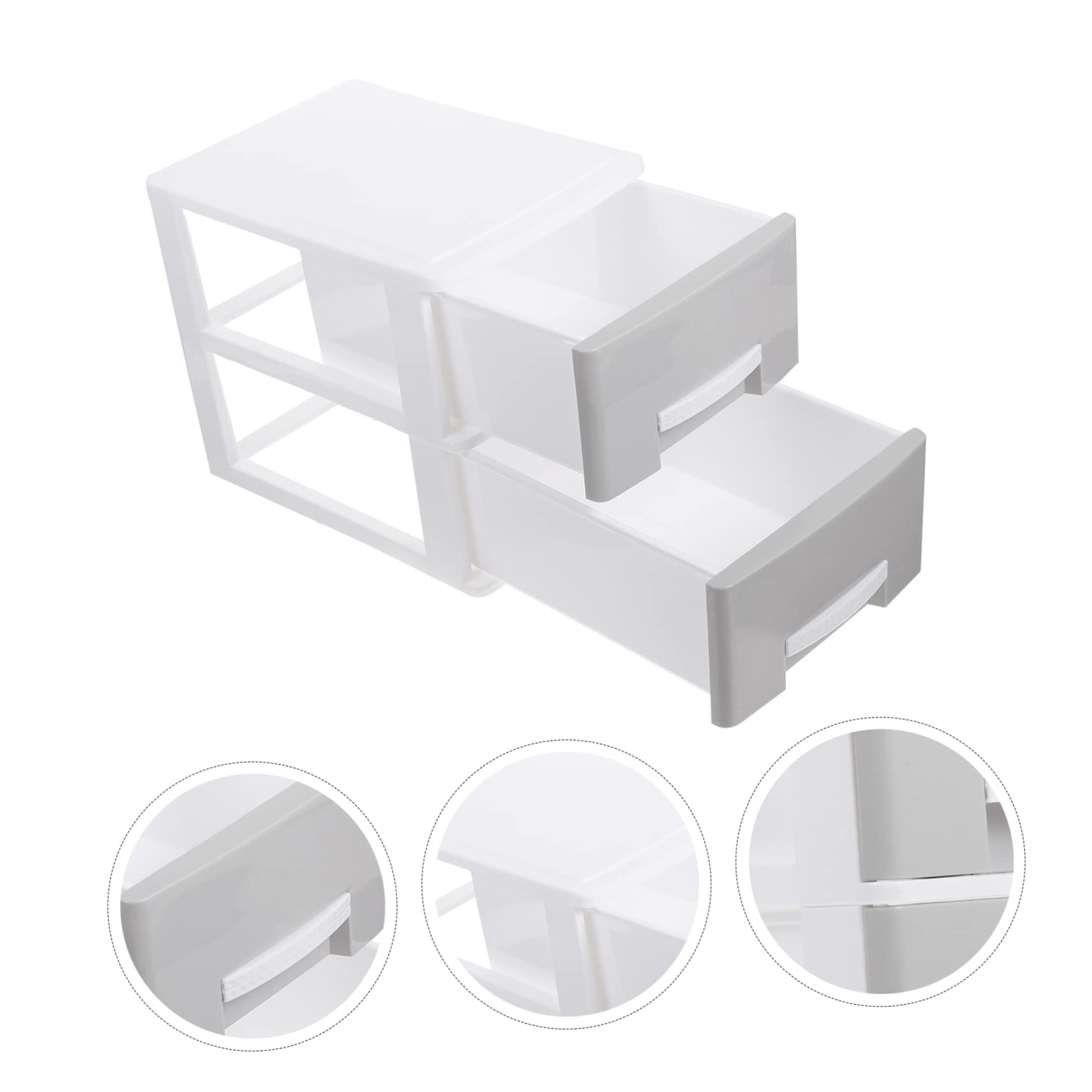 Contenitore Porta Oggetti da Scrivania a Cassetto, 2 Livelli, Plastico | Struttura Multiuso, Alta Resistenza e Anti-deformazione, Stile Gradevole per Organizzazione e Regalo Casa