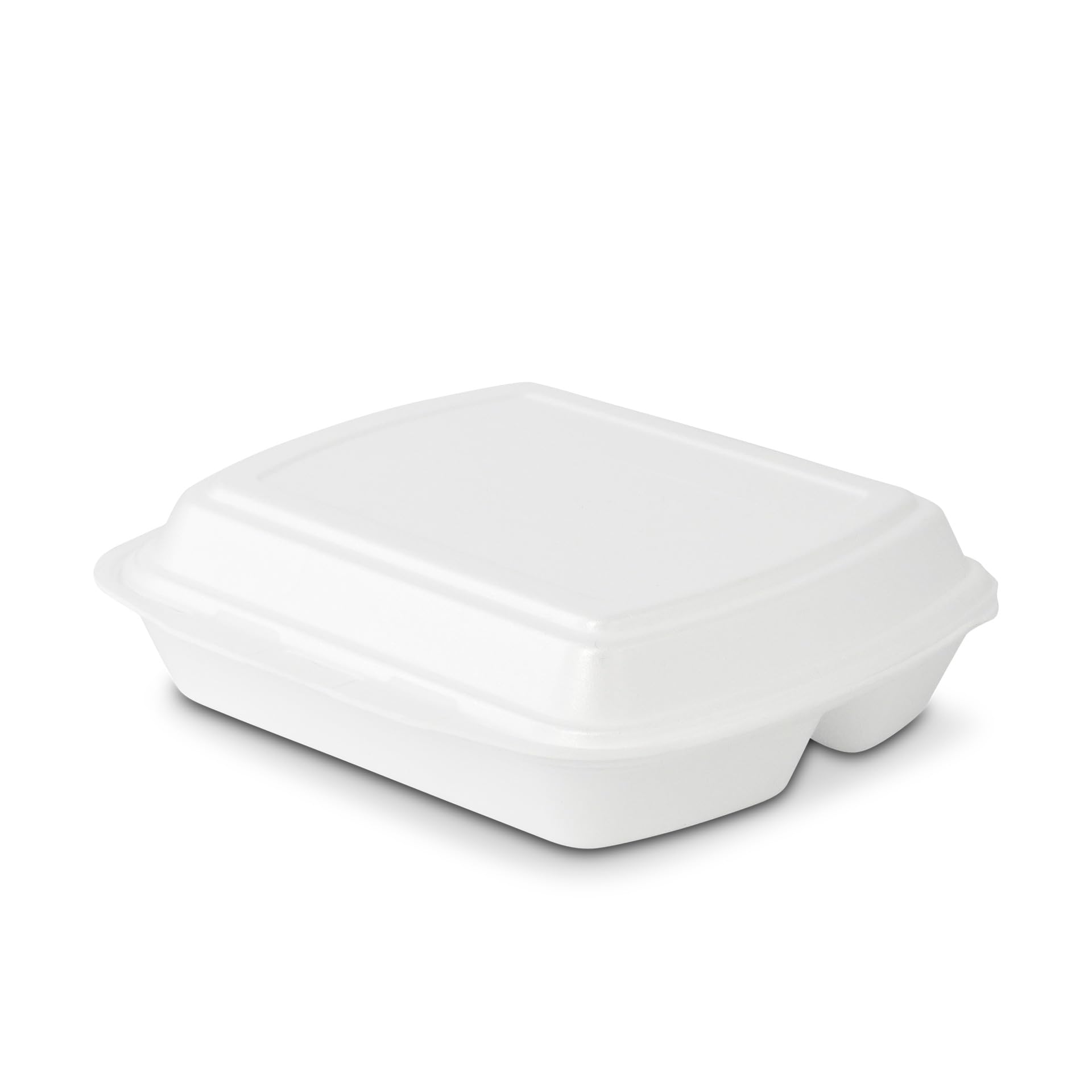 menu box 3 scomparti 200 pz 24 x 20,5 x 7 cm HP4/3 rettangolari bianche - XPS espanso - contenitori per insalata da asporto, box termiche per alimenti, vaschette monouso con coperchio