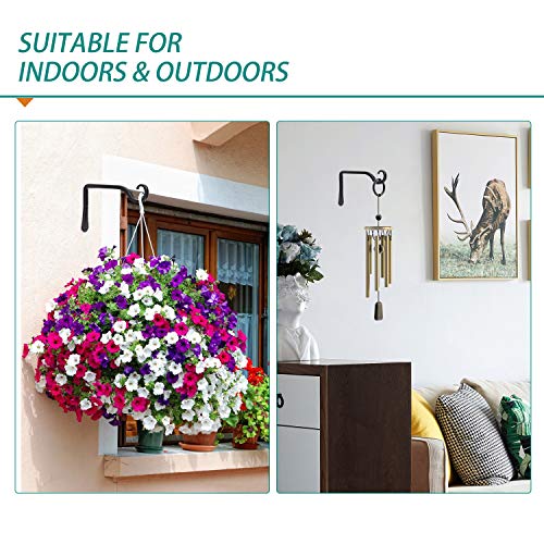 image for BOLITE 18032 Wall Hooks, Rustic Hanging Plant Brackets Decorative Indo