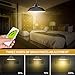 Solar Lights Outdoor-Security Powered-Pendant Led-IP65 - Porch Light with 16.4Ft Cord Remote Control 270°Wide Adjustable Solar Panel for Home Yard Patio Decorate-Warm White