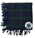  TC Neu Schottisch Schottenrock Plaid Schottenkaro Schwarze Armbanduhr Schottenmuster 48\