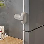 Mom\'s Choice Gold Awards Winner - EUDEMON 1 Pack Updated Child Proof Refrigerator/Fridge/Freezer Door Lock Apply to Max 1(25mm) Sealing Strip for Toddlers and Kids, no Tools Need or Drill (Grey)