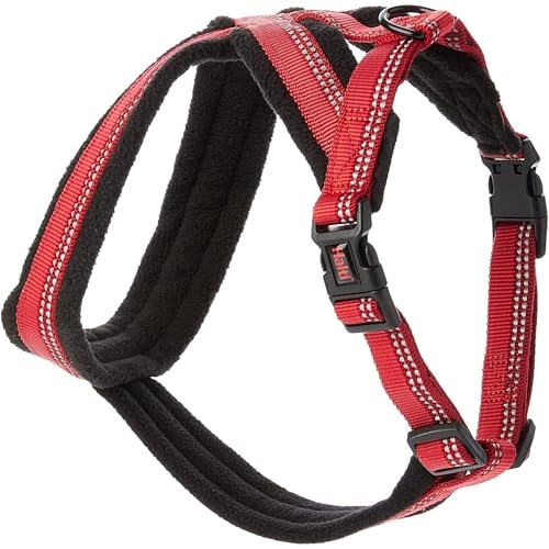 HALTI Comfy Hundegeschirr - Fleecefutter mit 3M-Reflektorgewebe, Befestigung vorne und hinten für zusätzliche Kontrolle mit einer Hundeleine. Geeignet für kleine Hunde und Welpen (Größe S)