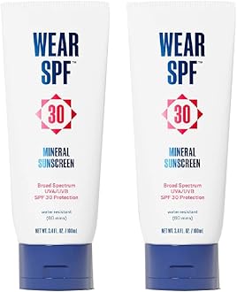 Wear SPF Mineral Sunscreen Lotion – Sweat & Water-Resistant SPF 30, 3-pack