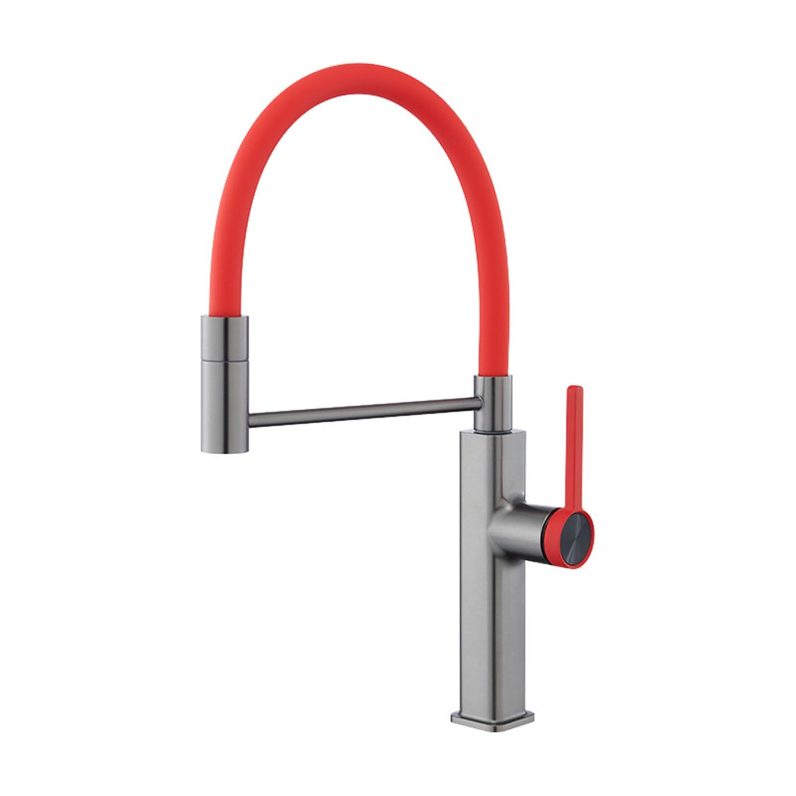 Flexible Kitchen Sink Mixer Tap Single Lever 2 Modes Taps with Pull Out Spray