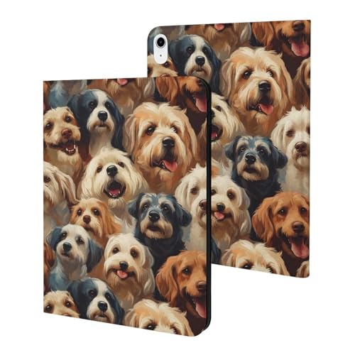 Housse de tablette fine imprimé chiens mignons pour iPad 11 2025