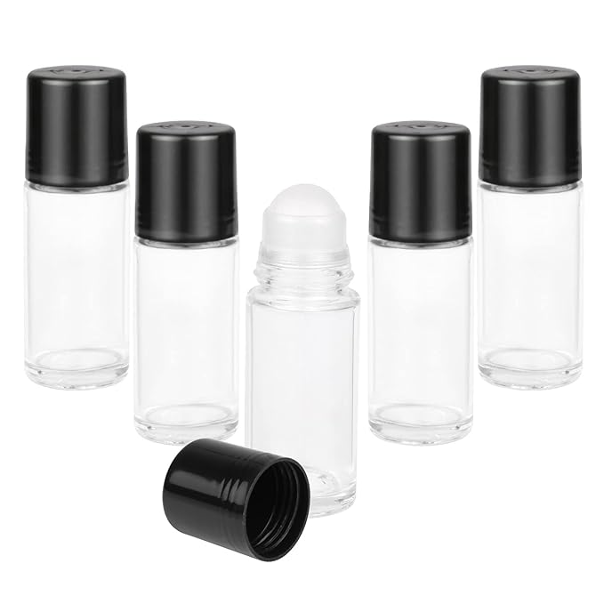 5 Pack DIY Deodorant Containers Empty Glass Deodorant