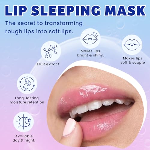 Image of FeiCuiYun Lip Sleeping Mask, Moisturization and Antioxidants, Nourish, Hydrate, Flaky, Dry Lips, Includes Softapplicator Brush (06#Strawberry, 1Pcs)