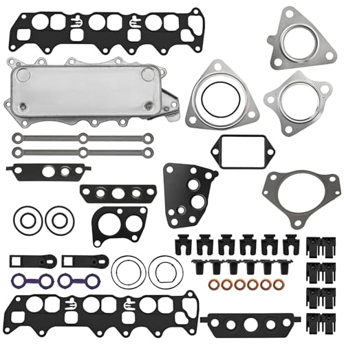 Dichtung Reparatur Satz inkl Ölkühler Kit für OM642 Passend für Mercedes W204 S204 W211 W164 GLC GLE 320 350 CDI 2005-2019 Dichtung Ansaugkrümmer 6420903237 A6420907737