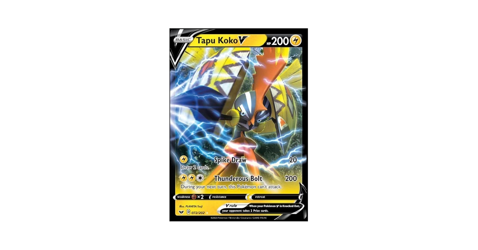 tapu TAPU KOKO ex 222/182 FULL ART - PARADOX RIFT- POKEMON- RARE
