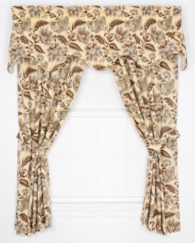 Valerie Jacobean Floral Print Curtain Set for Kids, 68 x 63 Inches
