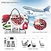 Red Fruits Watercolor Pomegranates Duffle Bag Women Travel & Makeup Pouch Set, Fashion Women Carry on Bags for Airplanes Garment Duffle Bag