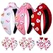 CEALXHENY 3 Set Valentine’s Day Headbands Earrings for Women Conversation Heart Headbands Pink LOVE XOXO Earrings Valentine’s Day Outfits Accessories Jewelry Gifts Party Favors (Pattern C)