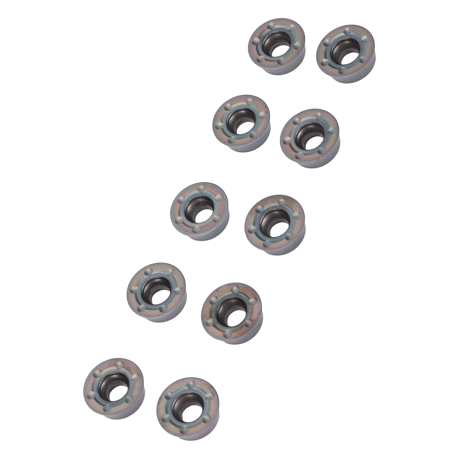 Inserti per tornitura in metallo duro Rivestiti Portautensili per tornio CNC Lavorazione per fresatura di legno e metalli Confezione da 10 inserti in metallo duro per accia