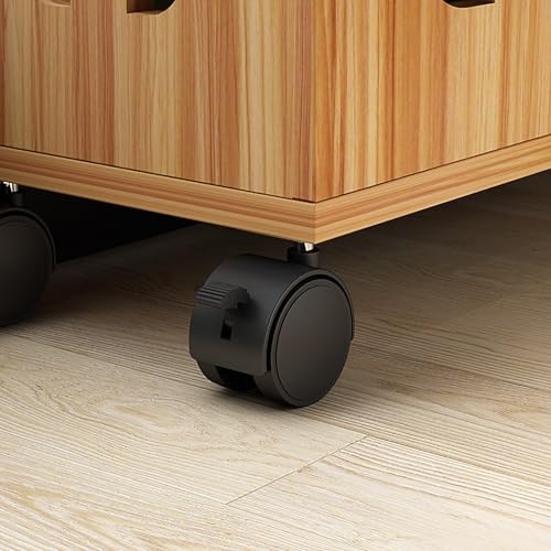 Cesta con Ruedas para Esterilla de Yoga, Organizador de Esquina para Equipos de Fitness para Rodillo de Espuma, Correas de Yoga y Bandas de Resistencia (marrón)