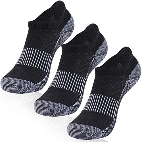 Copper Running Socks, Unisex Ankle Crew Moisture Wicking Anti Smell Sport Trekking Hiking Cushion Socks