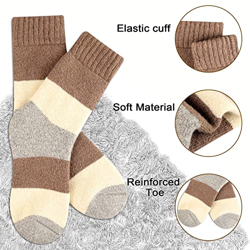 Image of Heatuff Women's Winter Wool Socks Warm Soft Full Cushion Crew Socks (5 Pairs)