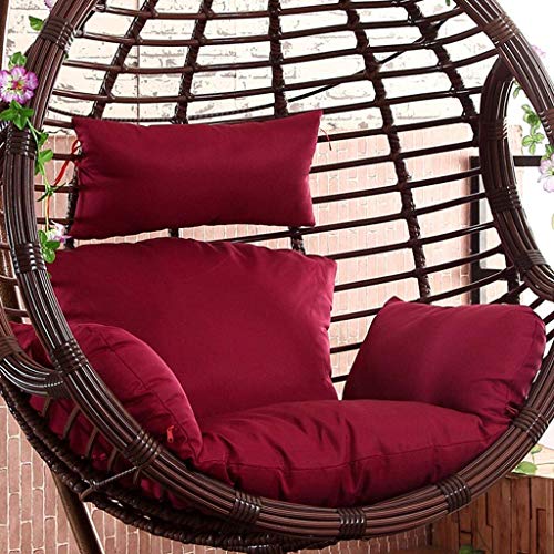 kaige Silla Colgante Huevo Cojín, Colgando del Patio del jardín de ratán Silla balancín Cojines del Amortiguador, Tamaño: 50 x 56 Pulgadas (Color: B) (sin Silla) WKY (Color : A)