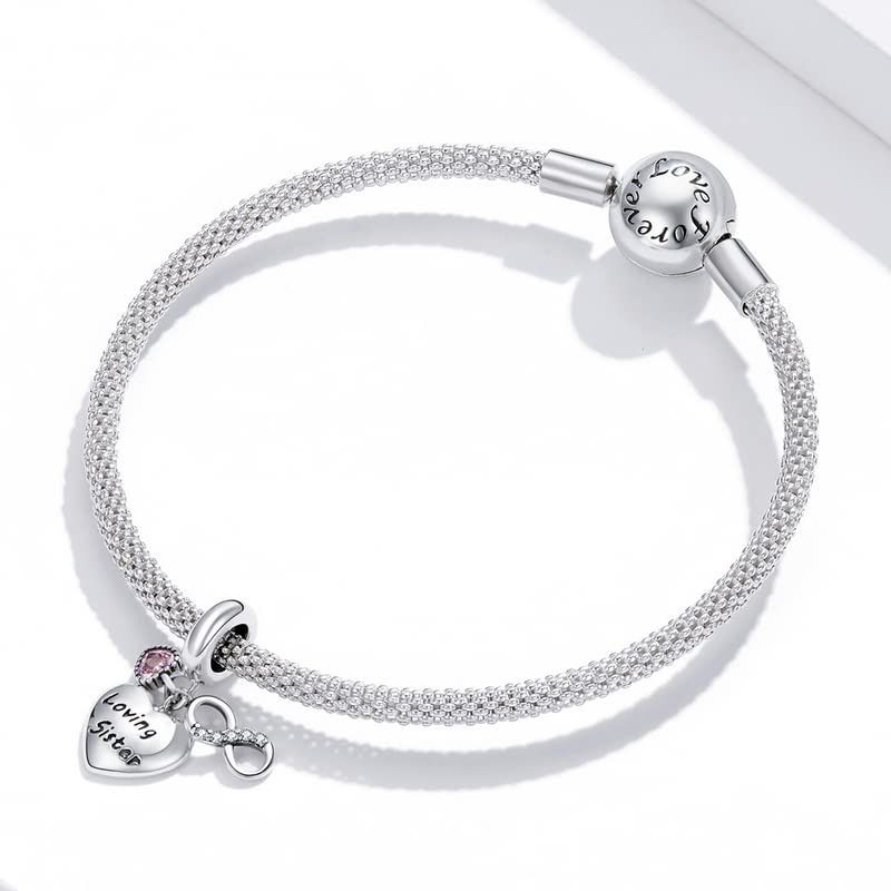 Charm Hermana de plata 925 Les Folies compatible con pulseras estilo Pandora 3