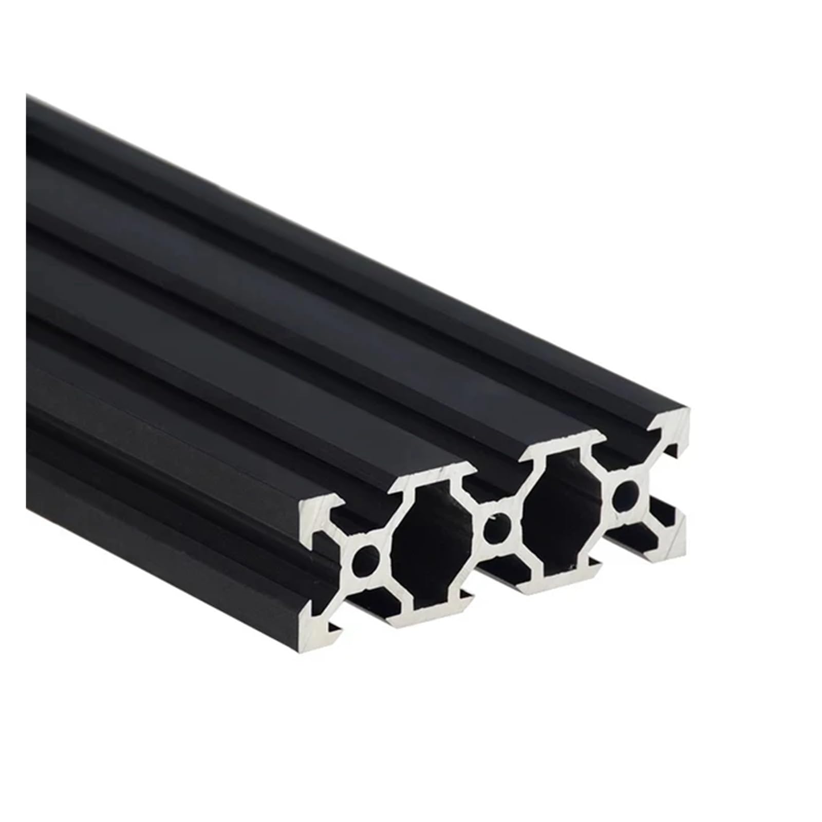 Schwarzes 2060-V-Nut-Profil aus eloxiertem Aluminium nach europäischem Standard, stranggepresste Linearführung mit einer Länge von 100 mm bis 800 mm(200mm)