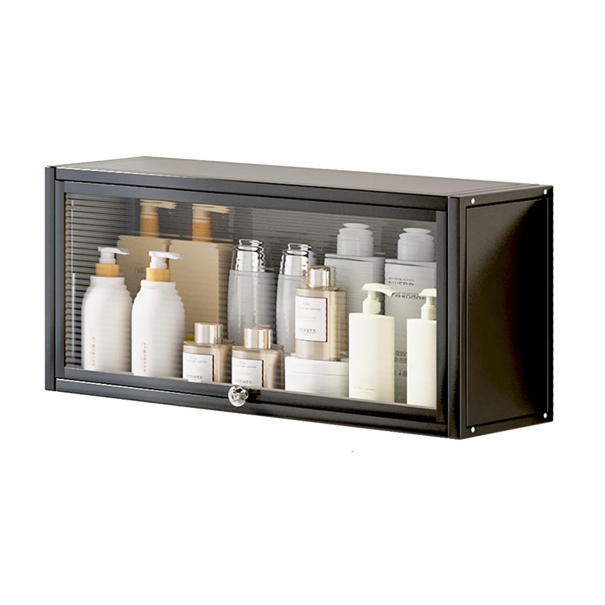 Étagère murale noire de 60 cm pour organiser la buanderie ou la cuisine