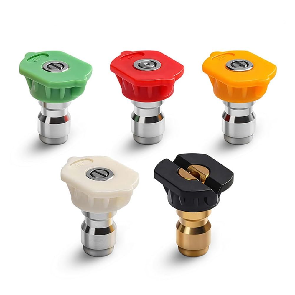 Conector rápido de 1/4 pulgadas de alta presión para lavadora, válvula de bola, boquilla de interruptor de manguera, para mangueras de acero inoxidable de latón de 4500 PSI de encendido