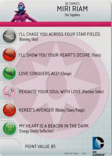 HeroClix DC War of Light #032 Miri Riam Figure Complete with Character Card