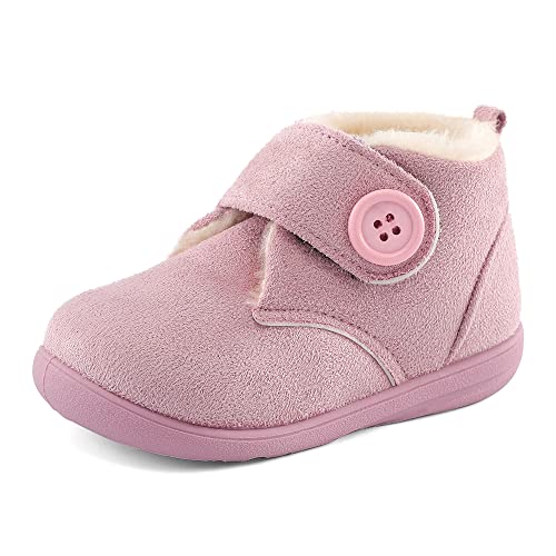 MK MATT KEELY Botas Invierno Bebé-Niños Zapatos Primeros Pasos Cálido Antideslizante Sole,Rosa,21/22 EU