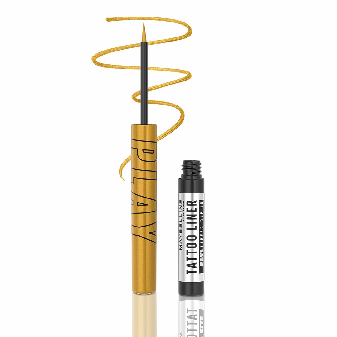 Mebellin New York Tattoo Gold Liquid eyeliner plays-Drop, 48 hours daring colour, water-proof eyeliner and smoke-proof. Mebelin high-impact colour liner, vegetarian components | 2.1ml Mebellin New York Tattoo Gold Liquid eyeliner plays-Drop, 48 hours daring colour, water-proof eyeliner and smoke-proof. Mebelin high-impact colour liner, vegetarian components | 2.1ml