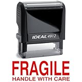 FRAGILE HANDLE WITH CARE Office Stock Self-Inking Rubber Stamp