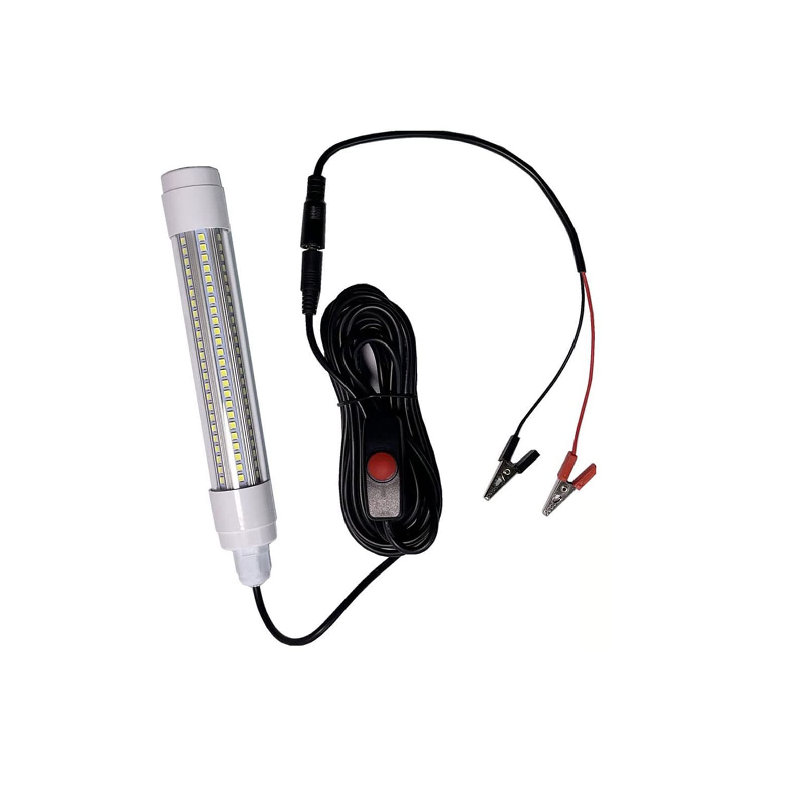 Edearkar Underwater Fishing LED Light 13w, AC/DC12-48V, Green Light IP68 Waterproof Lamp 360 Degree All-Round Underwater Lighting Fish Light Collection Fish Lamp with 16.4 Ft Power Cord