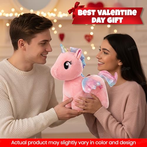 Image of Zest 4 Toyz Unicorn Soft Toy for Girls (30 cm) | Rainbow Horn Unicorn Toy | Cute Stuffed Animal Plush Toy | Baby Toys | Cuddly Teddy Bear for Kids | Birthday Gift for Girls - Multicolor (Pack of 1)